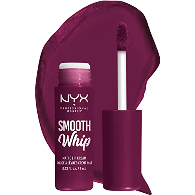 NYX PROFESSIONAL MAKEUP Flüssiger Lippenstift mit mattem Finish, Lebendige Farben mit Shea und Kakaobutter, 11 Berry Bed Sheets, 4 ml (1er Pack)