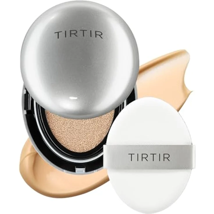 TIRTIR Mask Fit Aura Cushion, feuchtigkeitsspendendes Make-up mit Hyaluronsäure, Farbton 24N Latte, 18 g – Bild 1