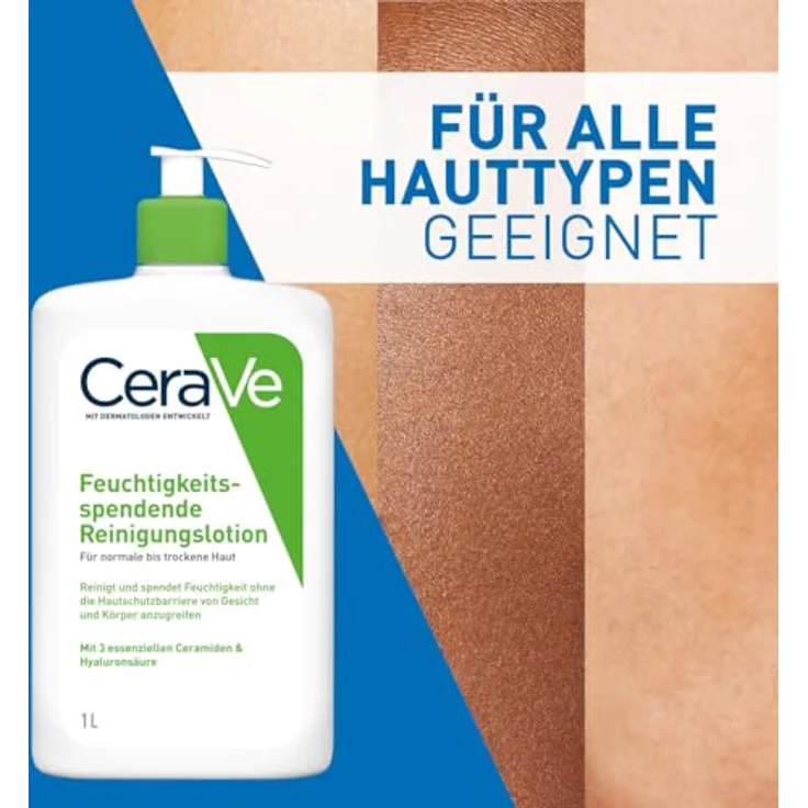 Cerave HYDRATING CLEANSER for normal to dry skin 1000 ml für normale und trockene Haut mit feuchtigkeitsspender Wirkung – Bild 6