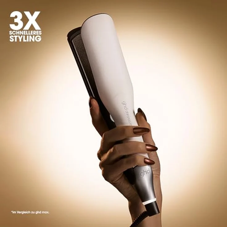 ghd Chronos Max Glätteisen – 185°C, Schnellaufheizfunktion, 30 Sek. Aufheizzeit, ideal für lange Haare - Weiß – Bild 5