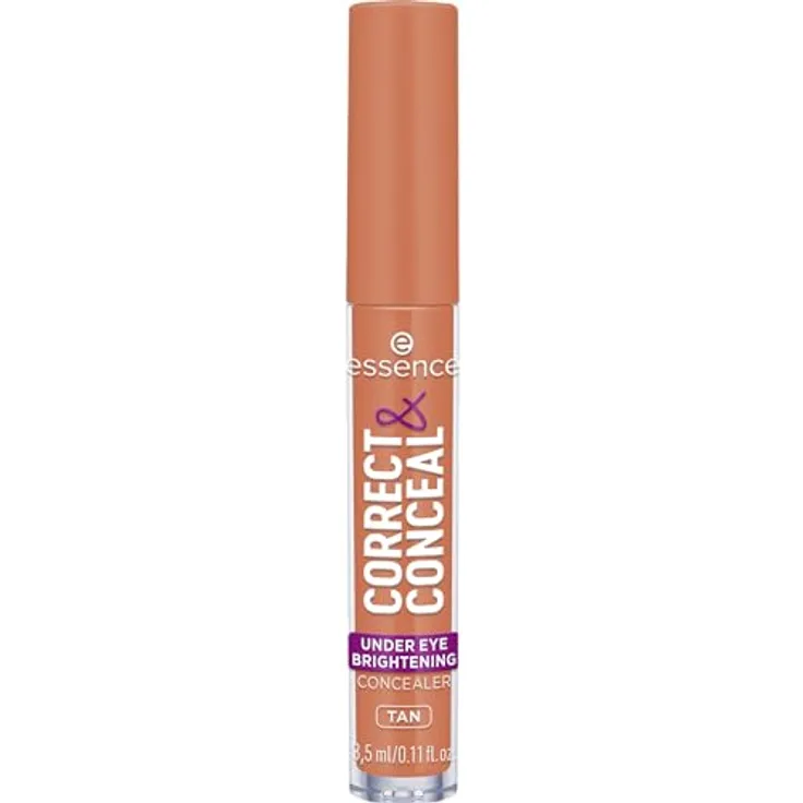 essence cosmetics CORRECT & CONCEAL under eye brightening concealer, Nr. 30, Orange, aufhellend, farbkorrigierend, natürlich, für sensible Haut, vegan, ölfrei, ohne Parfüm, ohne Alkohol, 1er Pack (3.5ml)