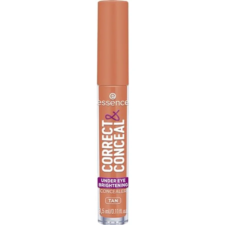 essence cosmetics CORRECT & CONCEAL under eye brightening concealer, Nr. 30, Orange, aufhellend, farbkorrigierend, natürlich, für sensible Haut, vegan, ölfrei, ohne Parfüm, ohne Alkohol, 1er Pack (3.5ml) – Bild 1