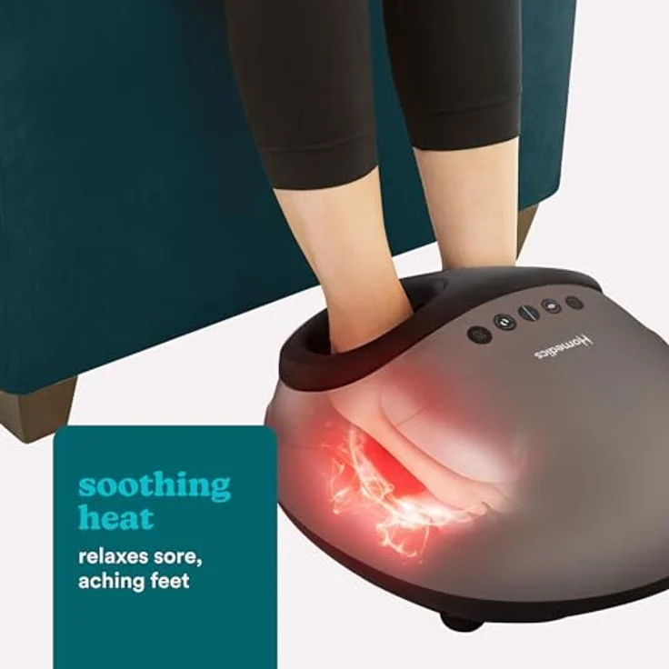 HoMedics Shiatsu Air Pro Fußmassagegerät, elektrisches Fußmassagegerät mit Luftkompression, Wärmefunktion und anpassbarer Massageintensität – Bild 3