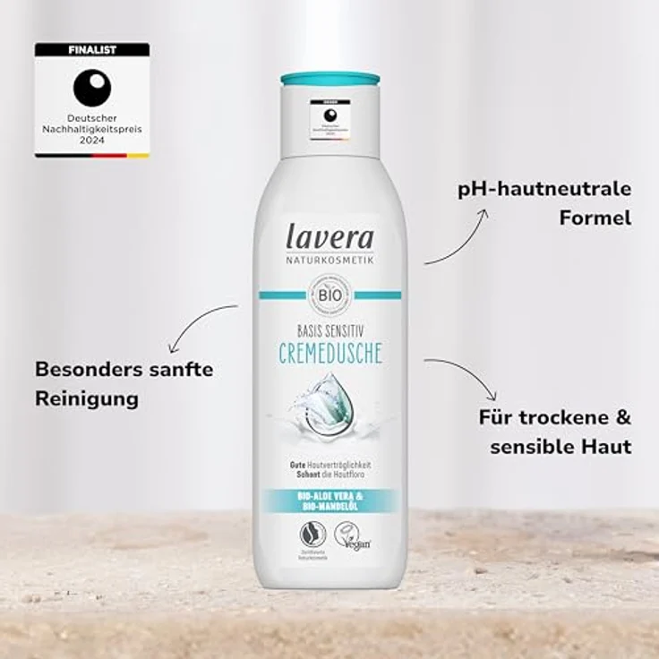 Lavera Basis sensitiv Intense Care Duschcreme 200 ml – Bild 3