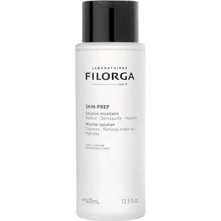 FILORGA SKIN PREP MICELLAR SOLUTION, Mizellenwasser für Gesicht und Augen, 400 ml, entfernt wasserfestes Make-up, für empfindliche Haut geeignet