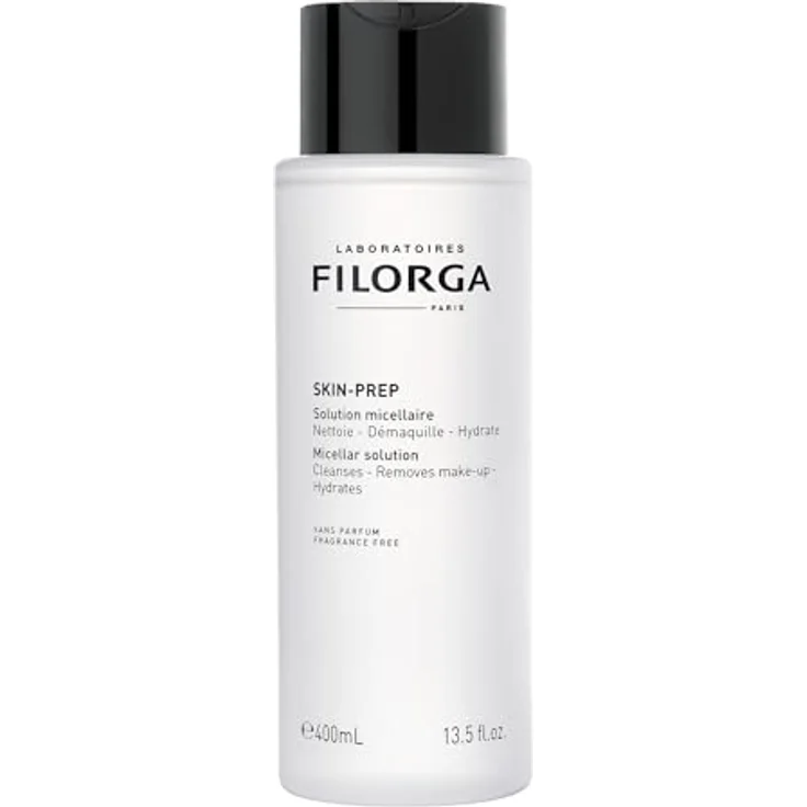 FILORGA SKIN PREP MICELLAR SOLUTION, Mizellenwasser für Gesicht und Augen, 400 ml, entfernt wasserfestes Make-up, für empfindliche Haut geeignet – Bild 1