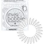invisibobble Original Haargummis Mädchen I 3x Silber Haargummi Spirale Durchsichtig Damen I Zopfgummi designed im Herzen Münchens