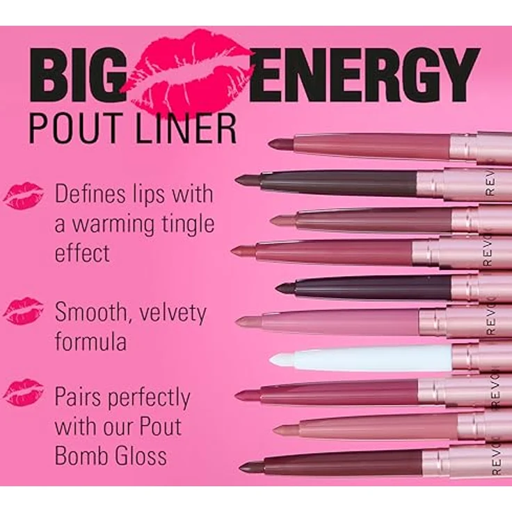 Revolution Pout Bomb Plumping Lip Liner Glaze, aufpolsternder Lipliner für perfekt definierte Lippen, Burnt Cherry Red, 0,2 g – Bild 3