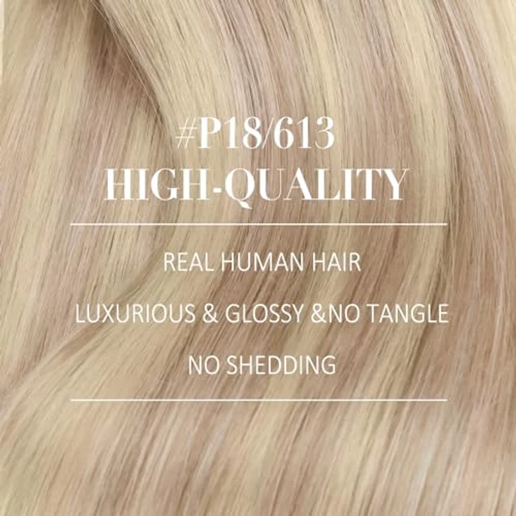 YoungSee Echthaar Extensions Clip 55 cm, Aschblond mit Erdbeerblond Clips, 120g Haarverlängerungen, optimale Gewichtsverteilung, hitzebeständig bis 180 °C – Bild 2