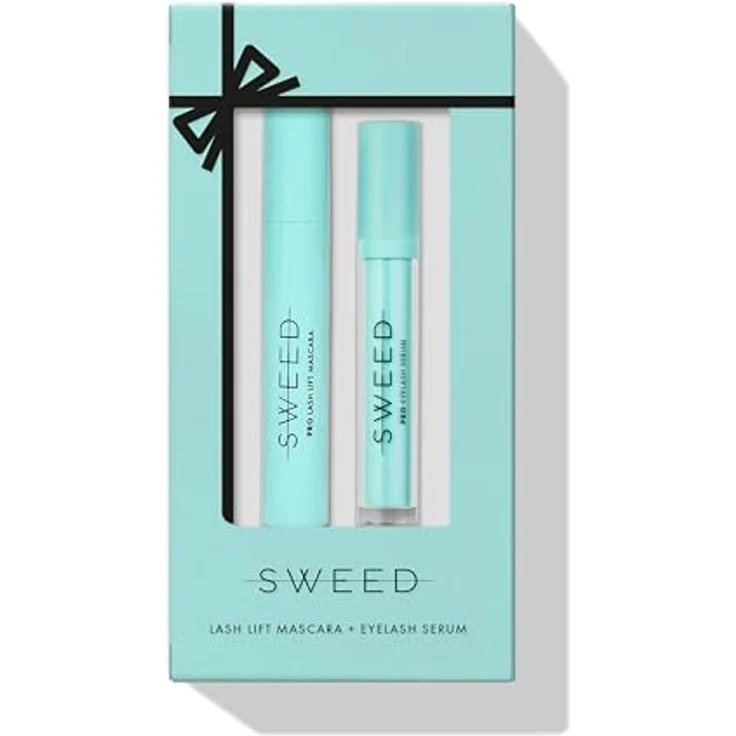 Sweed Mascara-Set, Lashlift Mascara in Schwarz mit augenpflegendem Wimpernserum und Hyaluronsäure, 11 ml – Bild 1