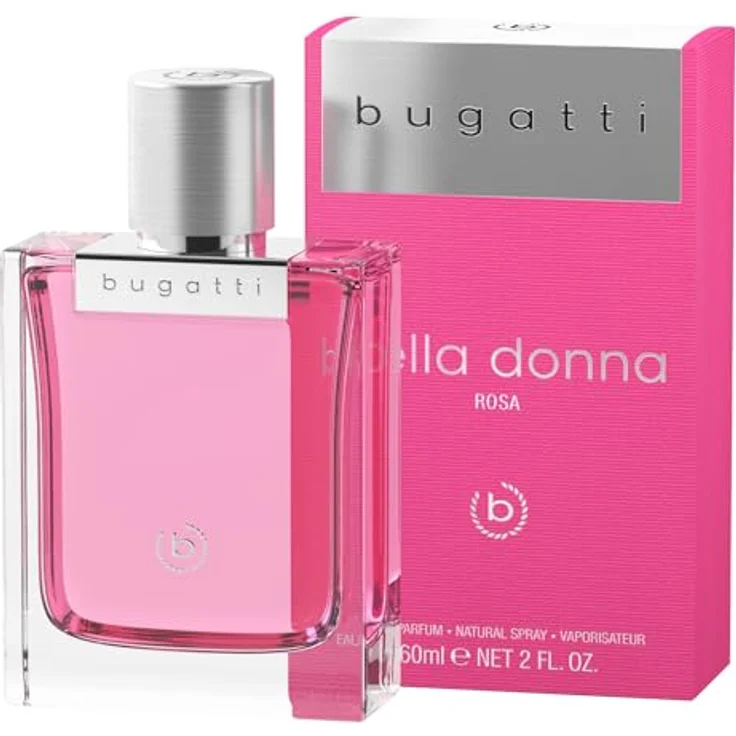 bugatti Parfüm Damen bella donna ROSA edP 60ml - floral-fruchtiges Damen Parfüm mit eleganter Kombination aus Zitrone, Himbeere, Rosenblättern & Moschus - feminin & warm – Bild 1
