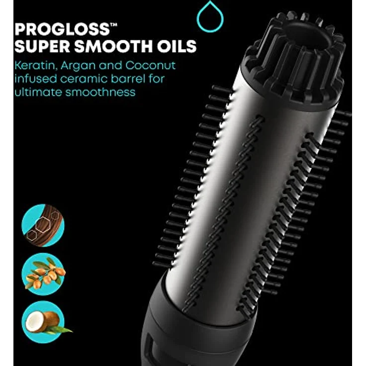 Revamp Progloss Perfect Finish Lockenstab & Wellenbürste + 4 Professionelle Haarklammern - Für Locken, Wellen und Volumen - Mit Progloss Ölen aus Keratin, Kokosnuss & Argan angereichert – Bild 3