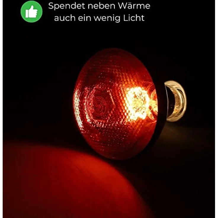 GarPet Infrarotlampe 100 Watt, vielseitige Rotlichtlampe für Tiere, Terrarium und Gesichtsbehandlungen, E27 Sockel – Bild 5