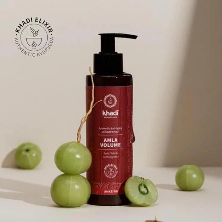 Khadi Amla Volume Conditioner, Ayurvedische Pflanzenkraft für dichteres, volleres Haar, natürlich & vegan, 200ml – Bild 3