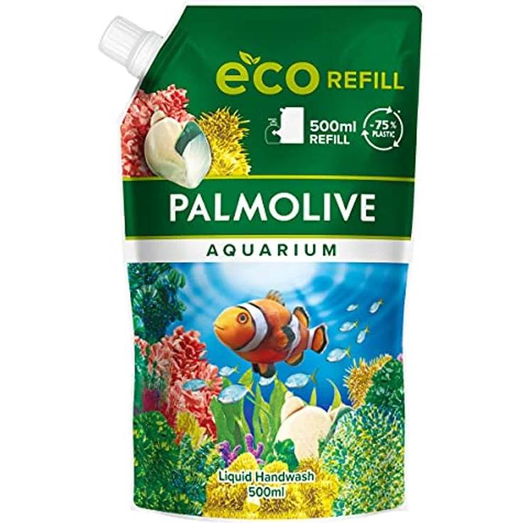 Palmolive Aquarium, Sanfte flüssige Handseife, 500 ml, hautschonend mit praktischer Dosierpumpe – Bild 1