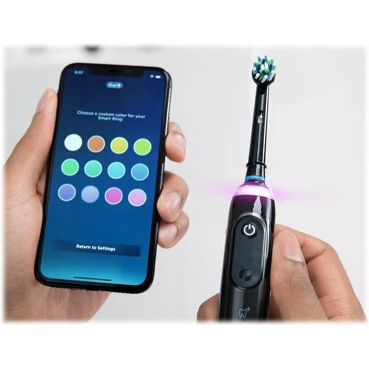 Oral-B Genius X Elektrische Zahnbürste-Electric Toothbrush mit künstlicher Intelligenz & Putztechnikerkennung, visuelle Andruckkontrolle, 6 Putzmodi inkl. Sensitiv, Timer – Bild 4