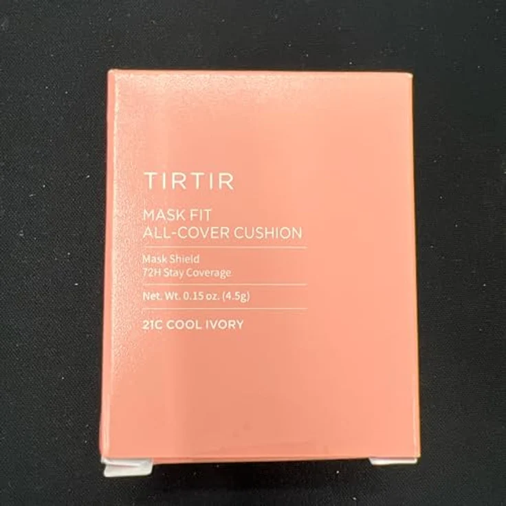 TIRTIR Mask Fit Aura Cushion Mini, mattierendes Make-up im Schwämmchen, 21C Cool Ivory, 4.5 g, mit ausgezeichneter Abdeckung und Hyaluronsäure – Bild 7