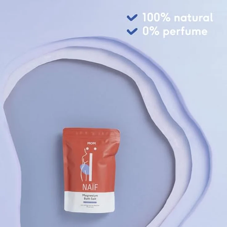 Naïf Magnesium Badesalz - Muskelentspannung - Basenbad zur Entgiftung - Basisches Badesalz - 500g – Bild 4