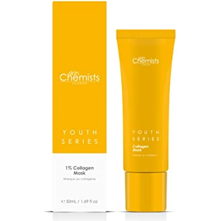 skinChemists Kollagen-Gesichtsmaske, 50 ml, gezielte Anti-Aging-Formel mit Kollagen für jugendlichen Glanz, tiefhydratisierend - Skin Chemists