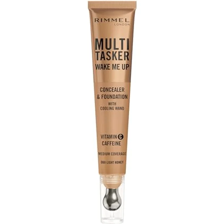 Rimmel Multi-Tasker Wake Me Up Concealer, hautverjüngender Make-up Korrektor, Farbton 60 Light Honey, 20 ml – Bild 1