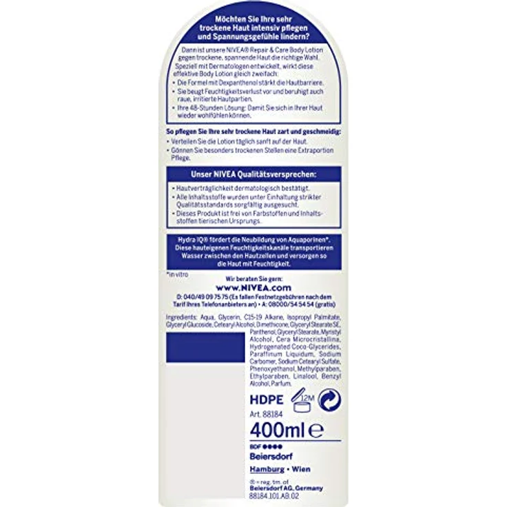 Nivea Body Repair Care Bodylotion 400 ml  – Bild 2