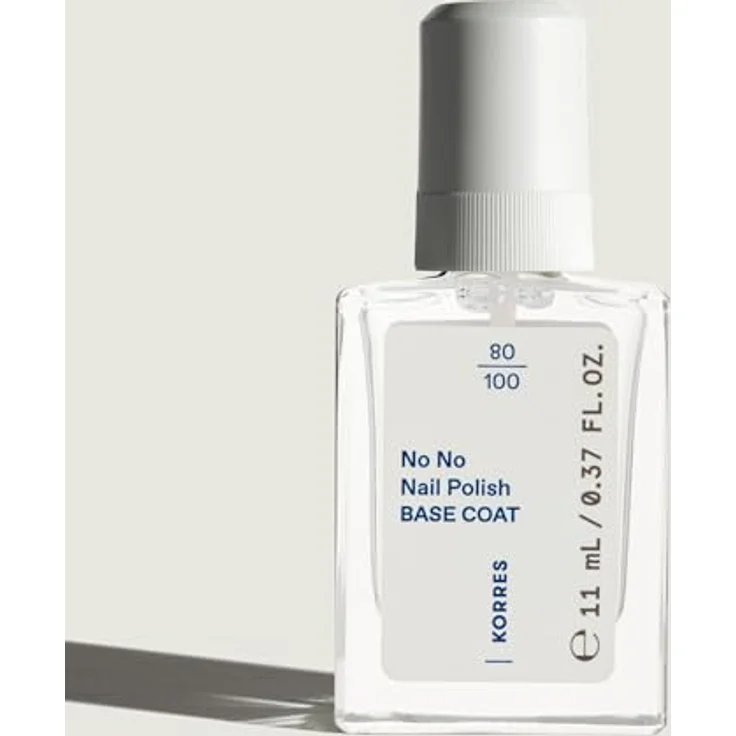 KORRES No No Nail Polish Base Coat, veganer 10-Free Unterlack für splitterfeste Haltbarkeit, 11 ml – natürliche Nagelpflege ohne Schadstoffe – Bild 3