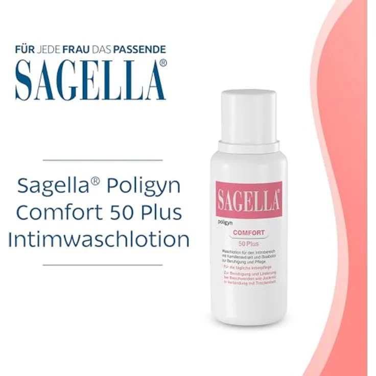 Sagella poligyn Intimwaschlotion für Frauen 50+, 500 ml Lotion, angepasste Pflege für Intimbereich während und nach den Wechseljahren – Bild 2