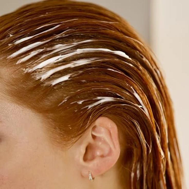 JUNGLÜCK Sensitiv Haarmaske - Vegan, ohne Silikone, natürliche Haarpflege mit BIO Mandelöl & Panthenol, beruhigt empfindliche Kopfhaut, repariert und schützt ohne auszutrocknen – Bild 5
