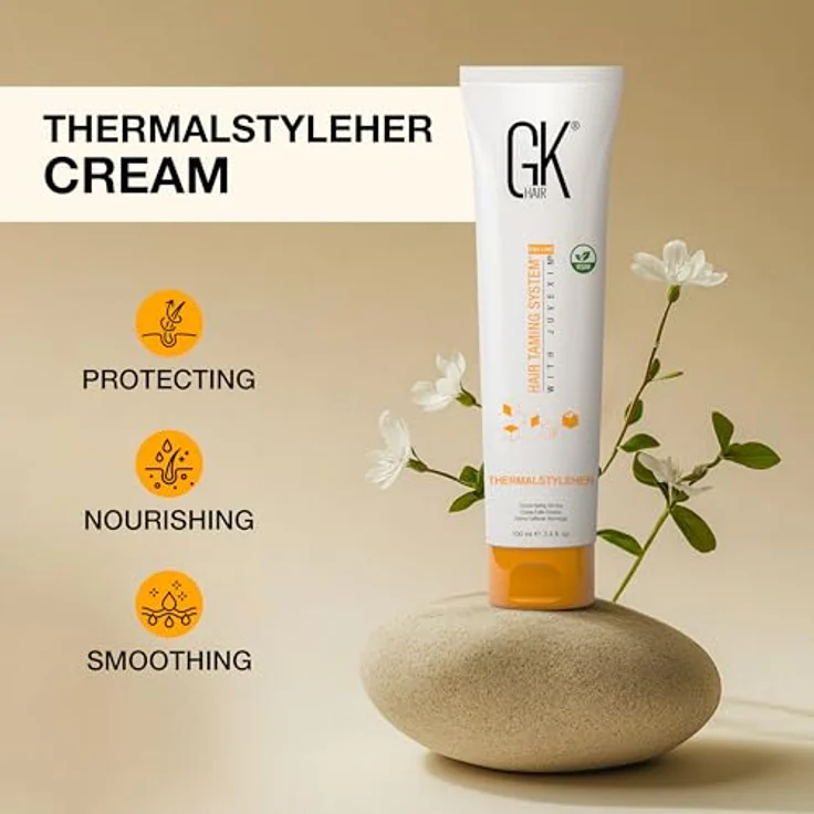 Gk Hair Thermal Style Her, Haarcreme zum Heissstylen mit Keratin, 100 ml - glättend und frizzfrei – Bild 5