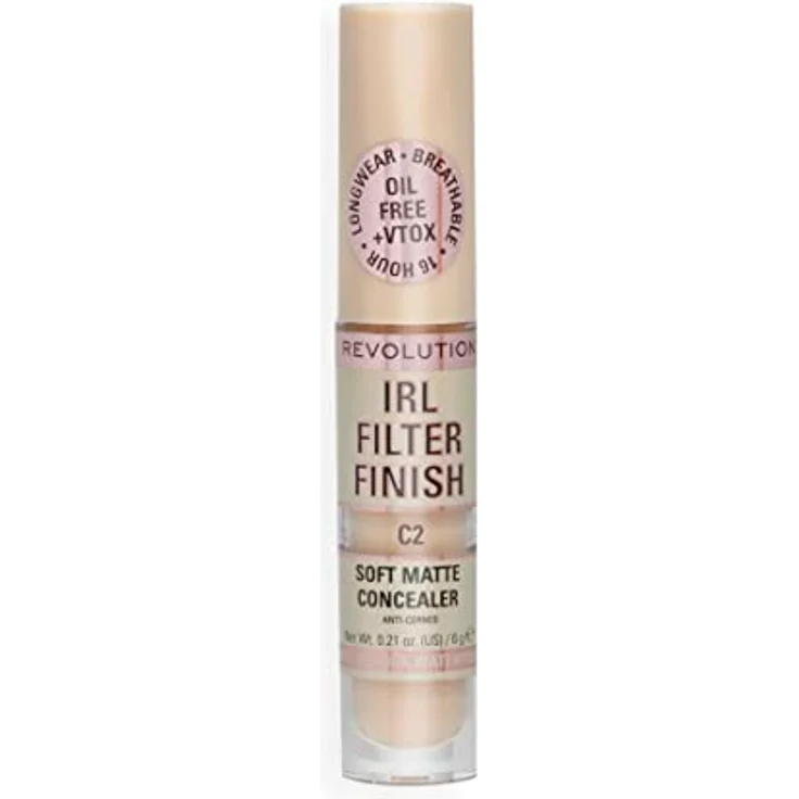 Makeup Revolution, IRL Filter Finish Concealer, Mittlere bis volle Deckkraft, C2, 6g – Bild 1