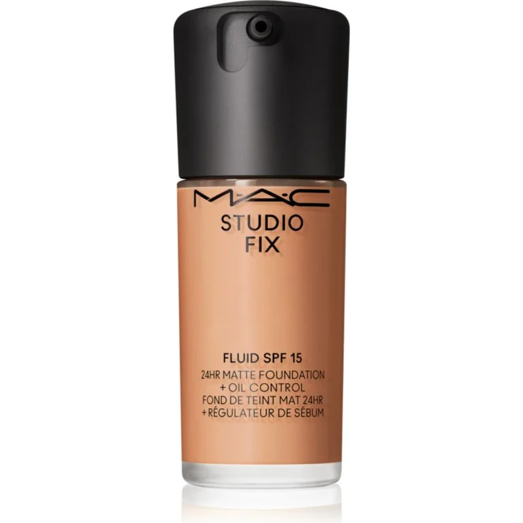 MAC Cosmetics Studio Fix Fluid SPF 15 24HR Matte Foundation + Oil Control, mattierendes Make-up, Farbton NC44, 30 ml