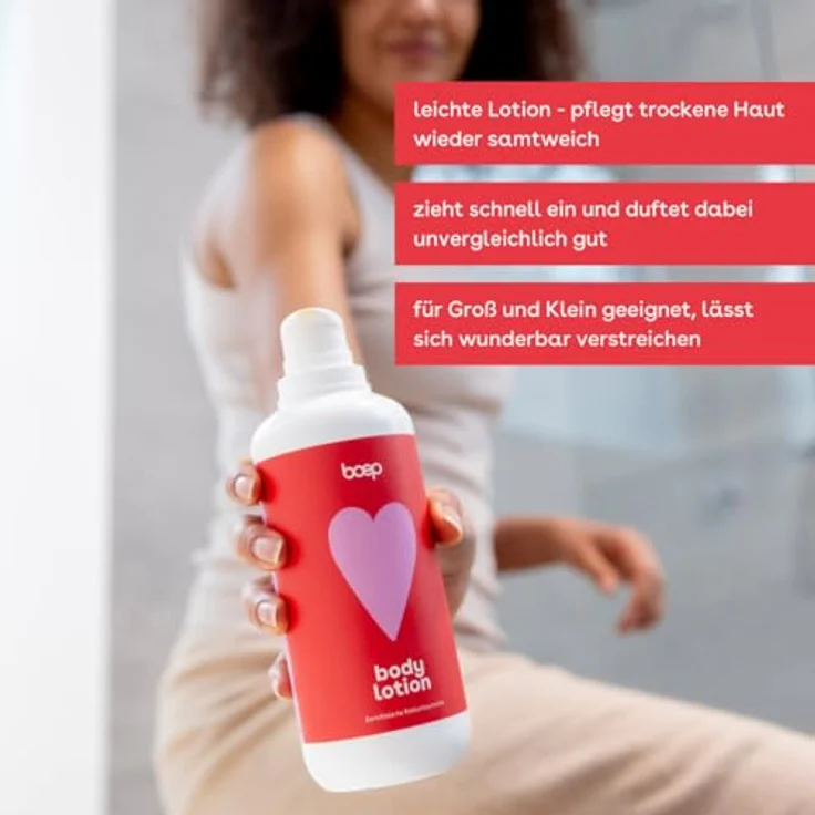 boep Bodylotion, pflegende Körpermilch für sensible, trockene Haut mit Bio-Olivenöl und Calendula, 500ml, vegan, entwickelt von einer Ärztin & Mama – Bild 3