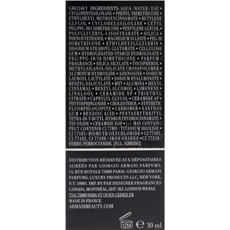 Armani Designer Glow Foundation, revitalisierendes Make-up mit SPF 15, Farbton 4, 30 ml – Bild 7