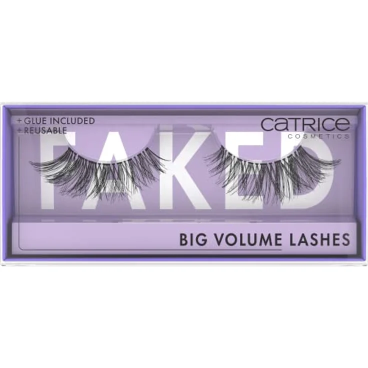 Catrice Faked Big Volume Lashes, künstliche Wimpern, Schwarz, langanhaltend, Falsche Wimpern-Effekt, ohne Mikroplastikpartikel, Nanopartikel frei, ohne Parfüm, ölfrei, 1er Pack (1pair) – Bild 1