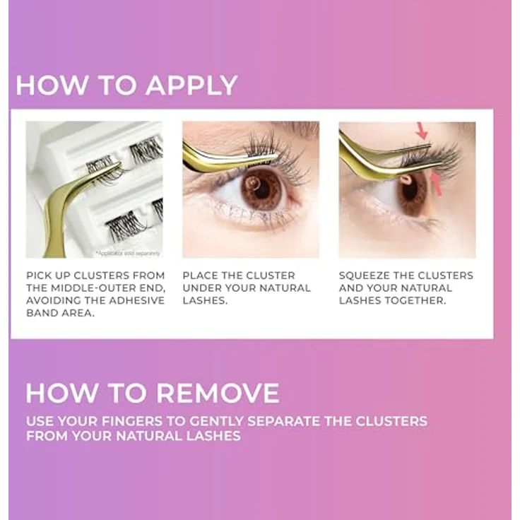 KISS imPRESS Just Press & GO ! knotenfreie Bündel mit selbstklebenden Wimpern Classy Natural 12 St. – Bild 2