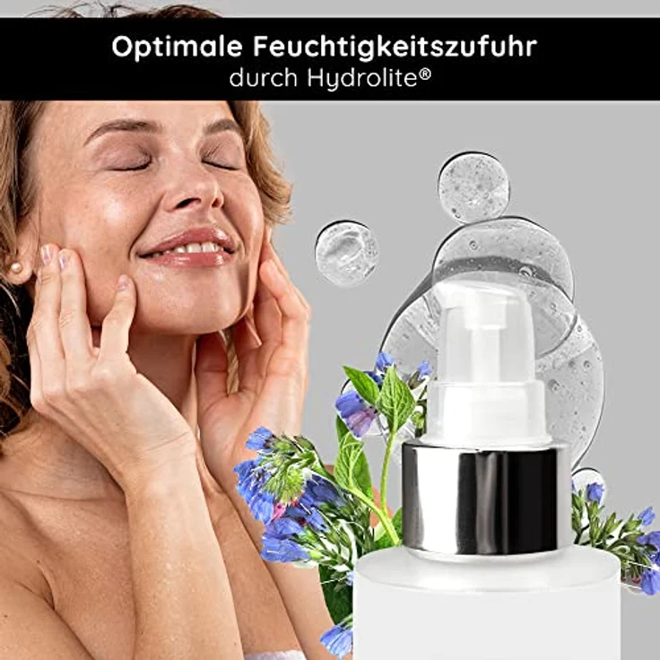RAU Cosmetics Hyaluronic Plump & Glow Serum 100 ml | Anti-Aging Hyaluron Serum - reife Haut & trockene Haut | Konzentrat mit Allantoin, Urea, Milchsäure (AHA) und Sorbitol - Gesichtspflege mit straffendem und aufpolsterndem Effekt – Bild 5