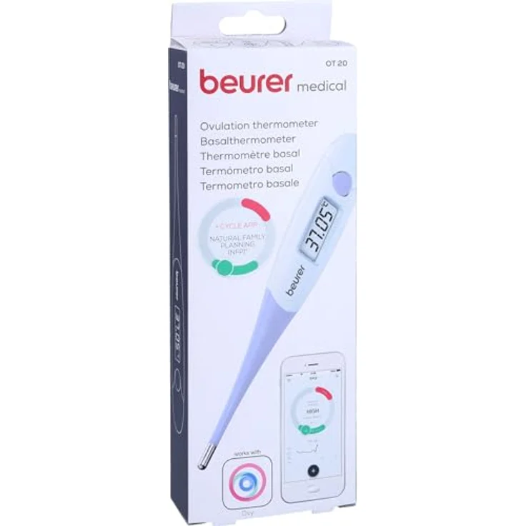 BEURER Fieberthermometer OT 20, Fruchtbarkeitsthermometer zur Bestimmung der fruchtbaren Tage, quecksilberfrei, flexibler Messspitze - Preisvergleich – Bild 4