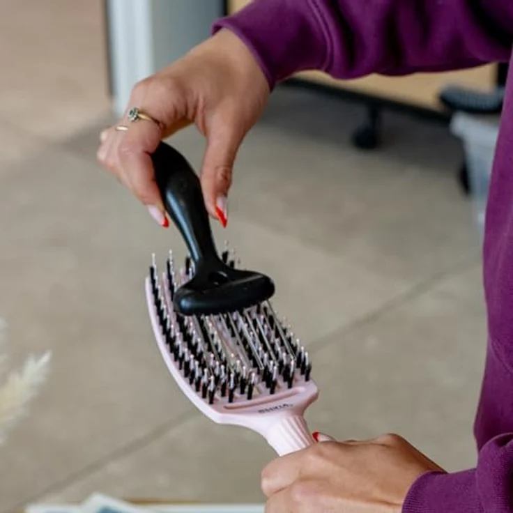 Olivia Garden The Brush Cleaner Brush Black – Bild 4