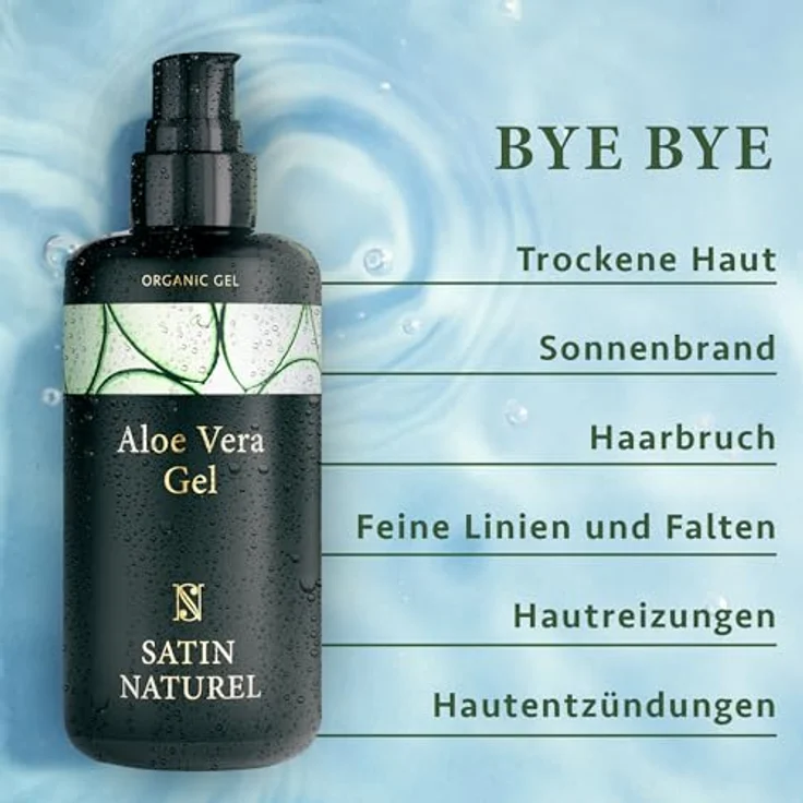 Satin Naturel Aloe Vera Gel Bio 200 ml  – Bild 3
