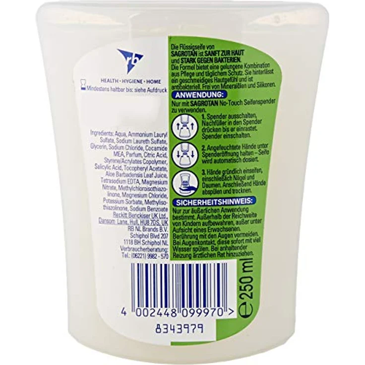 Sagrotan No-Touch Nachfüller Aloe Vera, Flüssige Handseife, 1er Pack (1 x 250 ml) – Bild 2