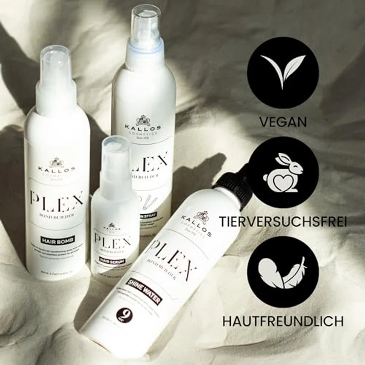 Kallos Plex Bond Builder Shine Water Express Conditioner, 200 ml - Pflanzenprotein- und Peptidkomplex, stärkt und schützt Haarfasern – Bild 5