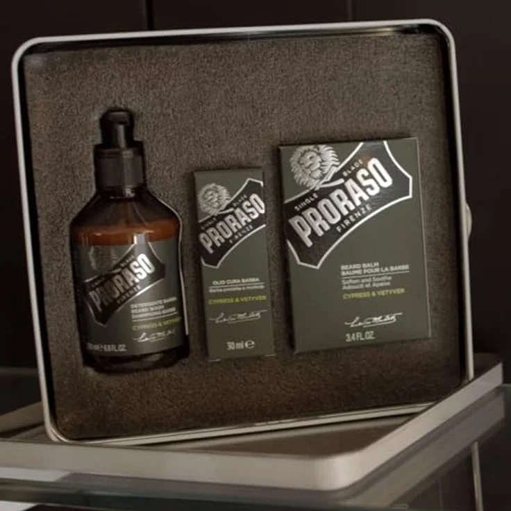 Proraso Cypress & Vetyver Bartpflege Beard Kit 3 teilig 330 ml – Bild 5
