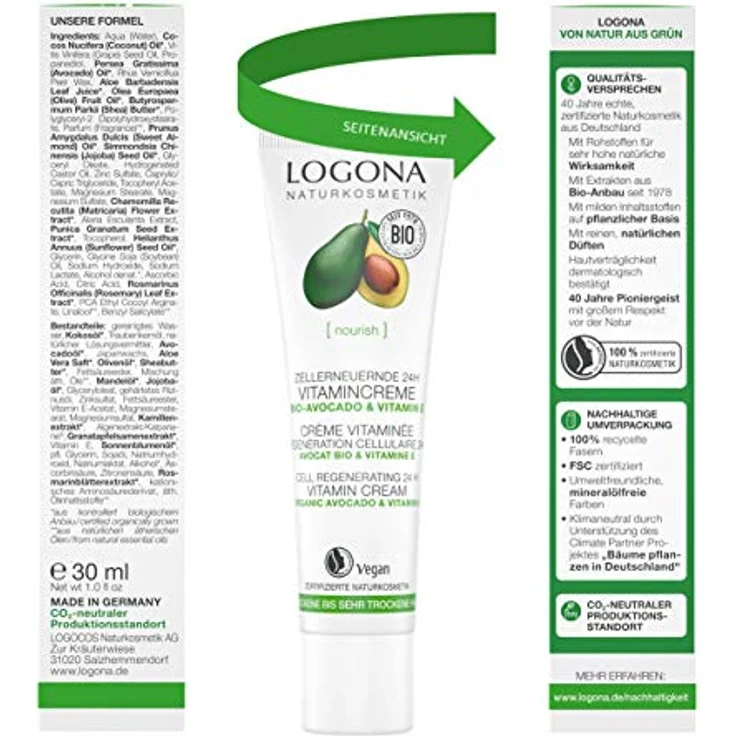 Logona Zellerneuernde 24h Vitamincreme 30 ml Tagespflege – Bild 3