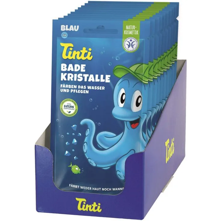 WEPA TINTI Badekristalle, blau, 60 g, Badezusatz für ein sprudelndes Badeerlebnis