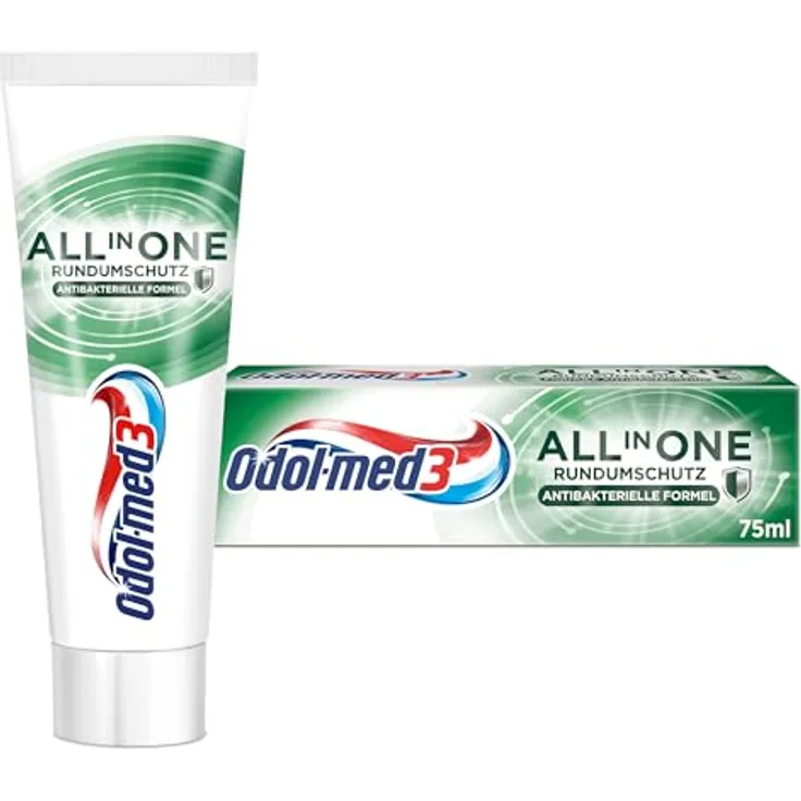GlaxoSmithKline All in One Rundumschutz Zahnpasta, 75ml, antibakteriell, bekämpft Karies und Mundgeruch, frischer Minzgeschmack