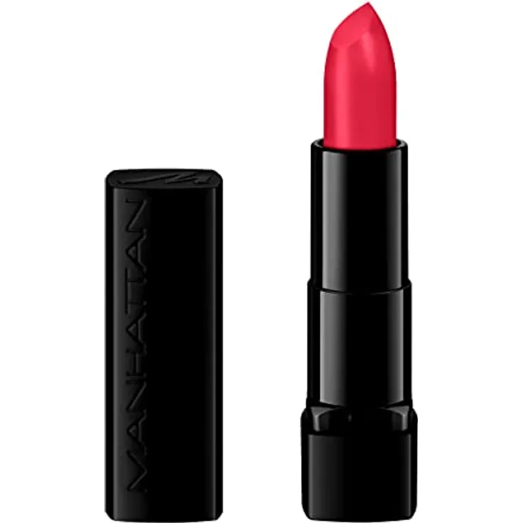 Manhattan Lasting Perfection Matte Lipstick, Fb. 300 Peach Coral, langanhaltender Lippenstift mit mattem Finish, 4,5 g