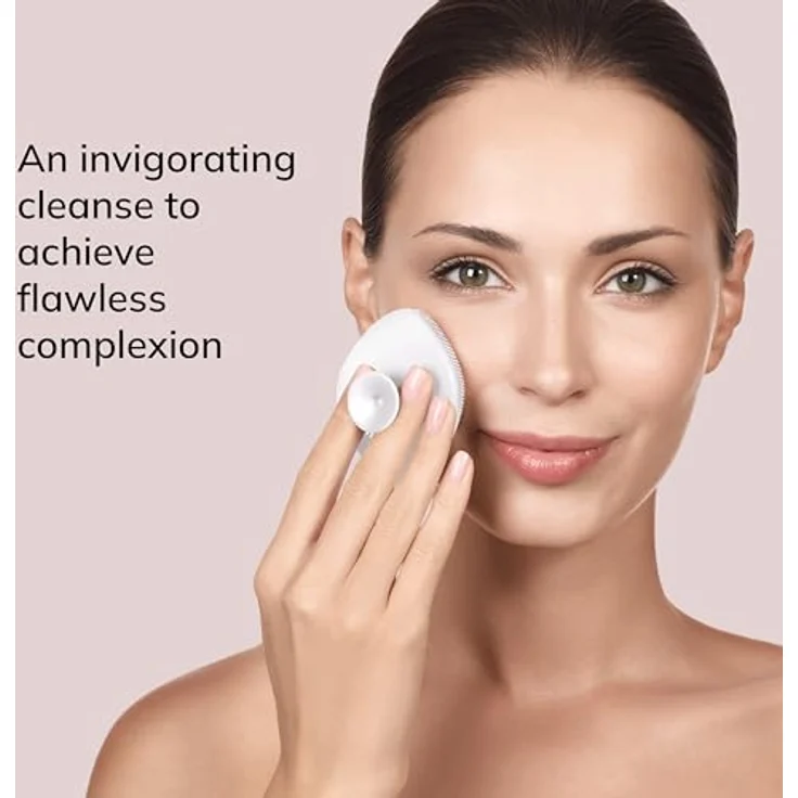 GESKE SmartAppGuided™ Facial Brush 4 in 1, Gesichtsreinigungsbürste mit weicher Silikonbürste und praktischem Griff, professionelle Hautreinigung, inklusive App zur individuellen Skincare Routine – Bild 3