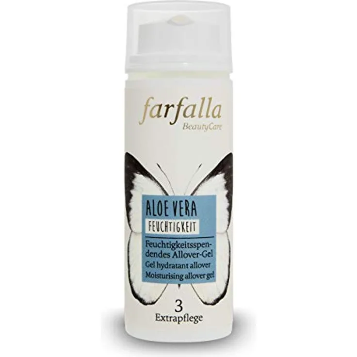 farfalla Aloe Vera Allover-Gel - Feuchtigkeitsspendendes Naturkosmetik NaTrue, 50 ml