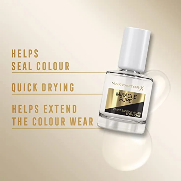 Max Factor Miracle Pure Nail Care Vegan Top Coat, 12 ml – Bild 4