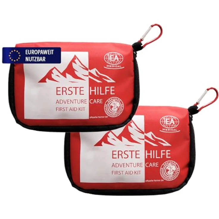 IEA Medical Erste-Hilfe-Set Outdoor, Kompaktes Komplettset mit 26 Teilen für Notfälle beim Wandern, Camping und Reisen – Bild 1
